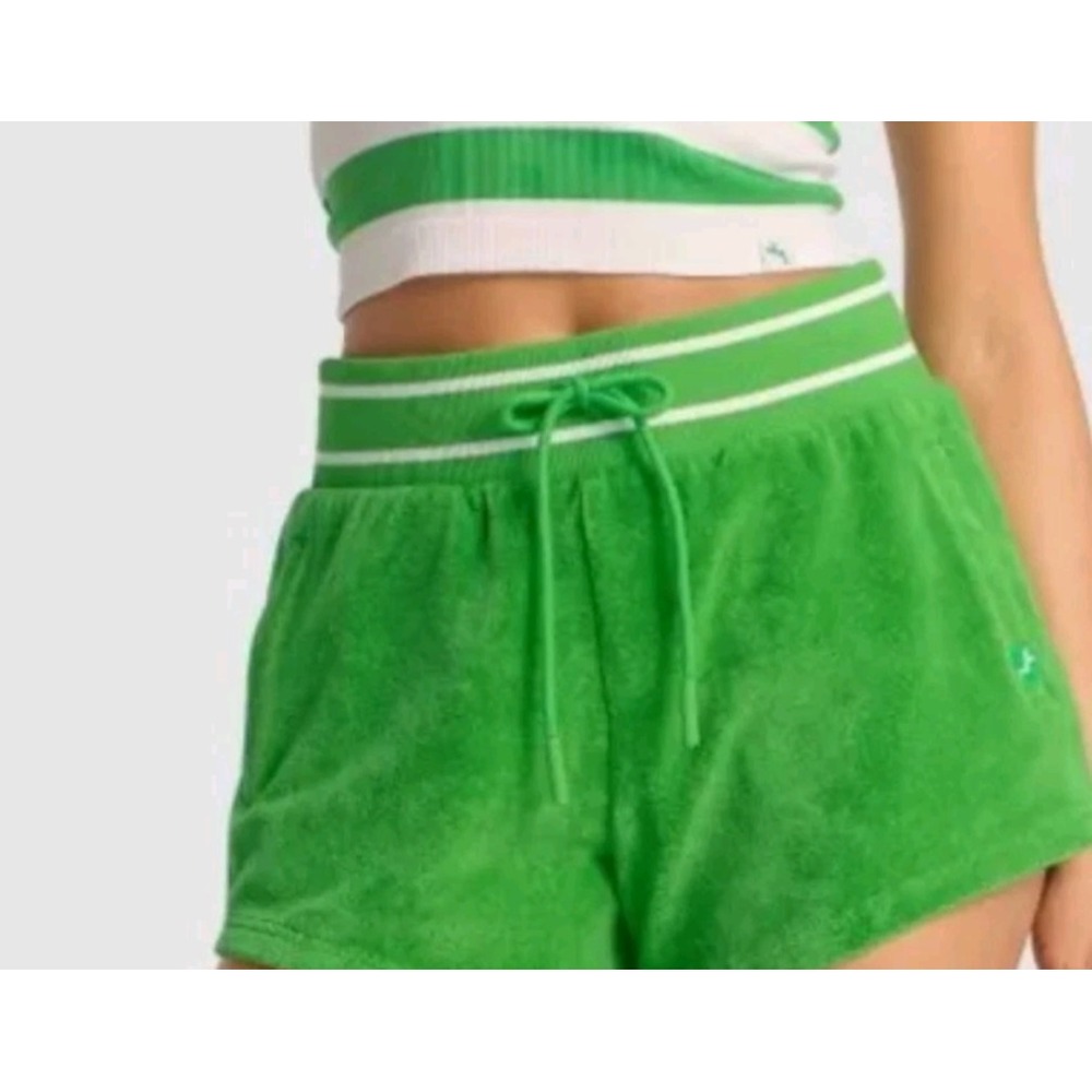 Women's Towel Terry High-Rise Shorts - JoyLab size XL green